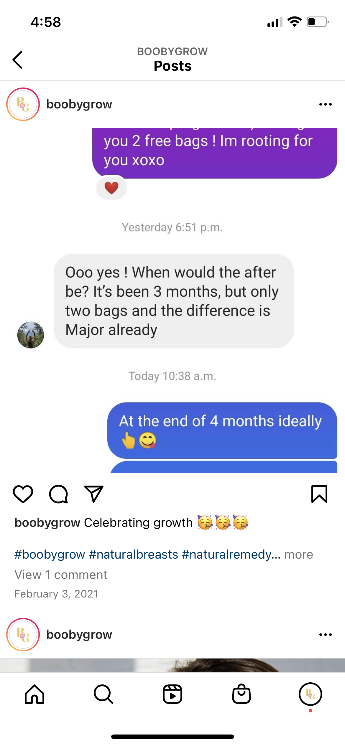 Growth & Firming One Month Supply BoobyGrow