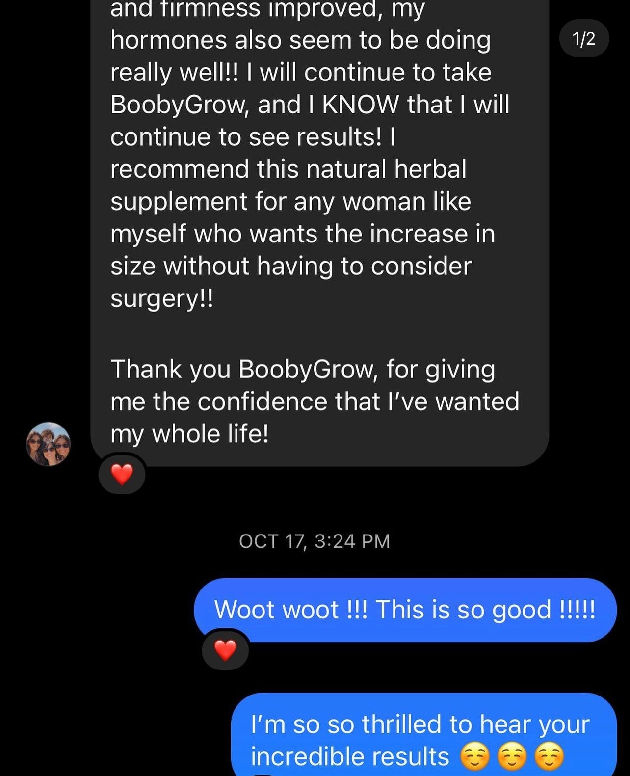 Growth & Firming One Month Supply BoobyGrow